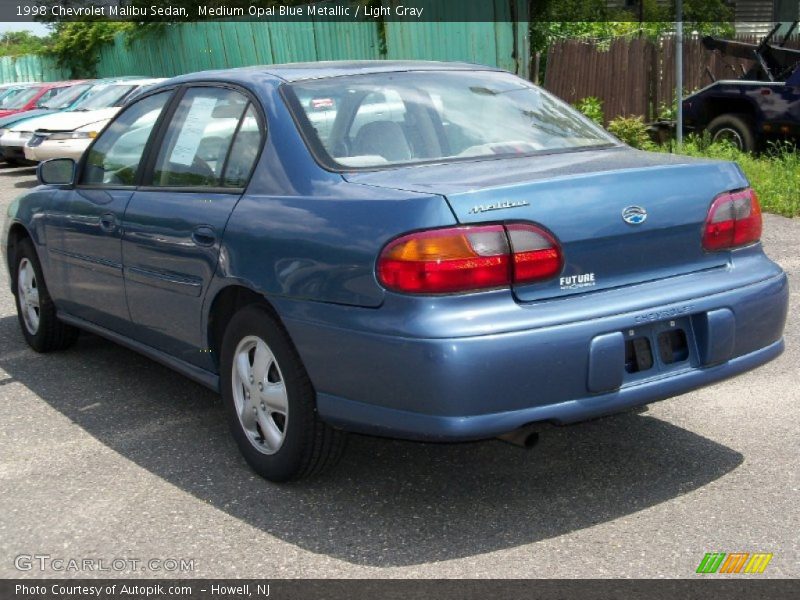 Medium Opal Blue Metallic / Light Gray 1998 Chevrolet Malibu Sedan