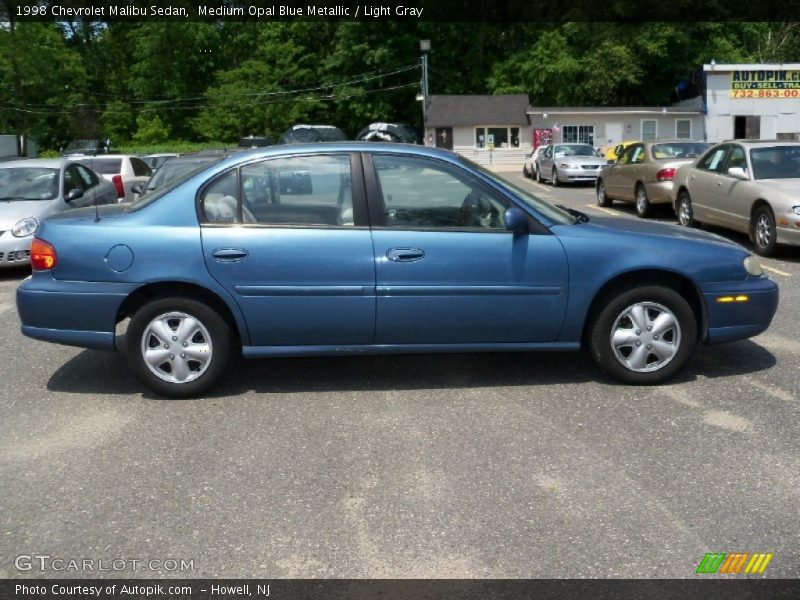 Medium Opal Blue Metallic / Light Gray 1998 Chevrolet Malibu Sedan