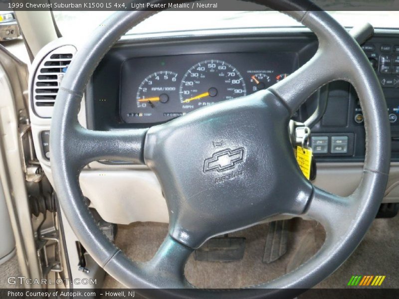 Light Pewter Metallic / Neutral 1999 Chevrolet Suburban K1500 LS 4x4