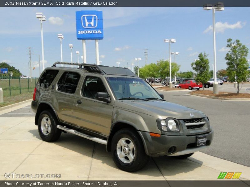 Gold Rush Metallic / Gray Celadon 2002 Nissan Xterra SE V6
