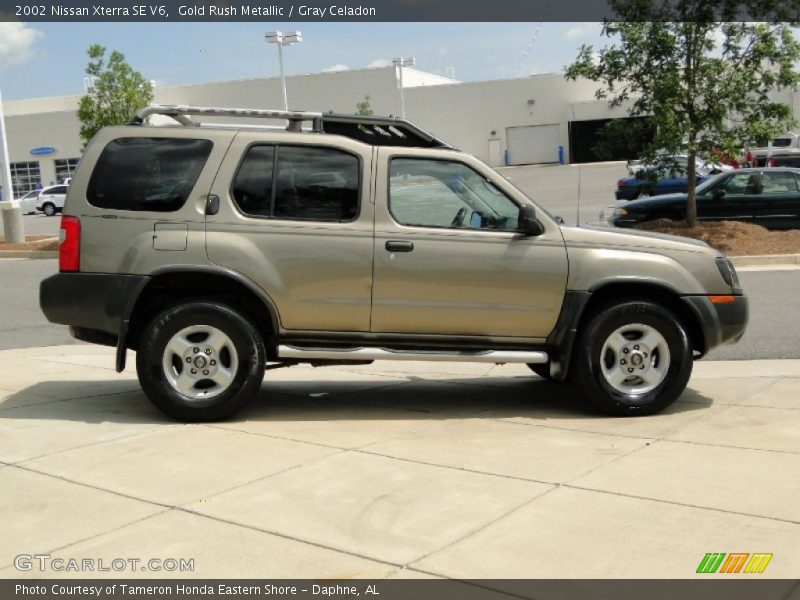 Gold Rush Metallic / Gray Celadon 2002 Nissan Xterra SE V6