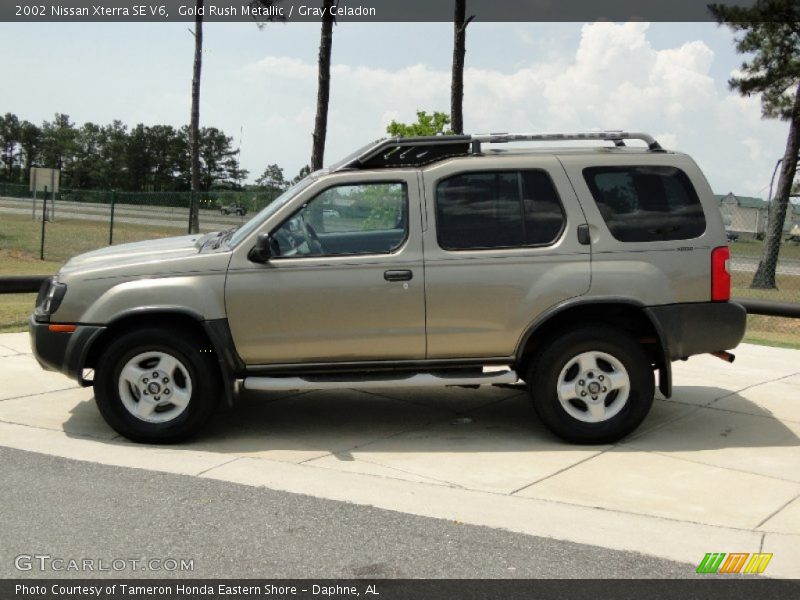 Gold Rush Metallic / Gray Celadon 2002 Nissan Xterra SE V6