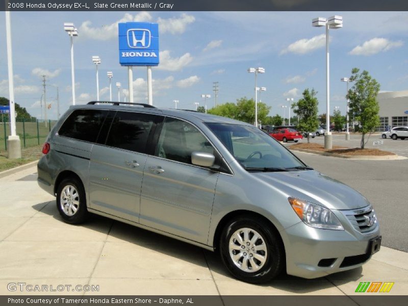 Slate Green Metallic / Gray 2008 Honda Odyssey EX-L