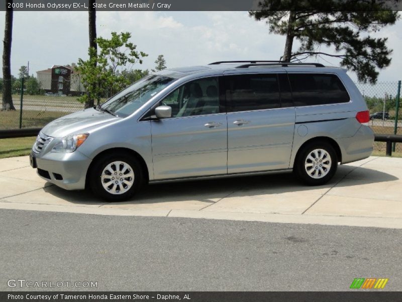 Slate Green Metallic / Gray 2008 Honda Odyssey EX-L