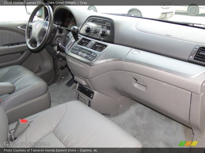 Slate Green Metallic / Gray 2008 Honda Odyssey EX-L