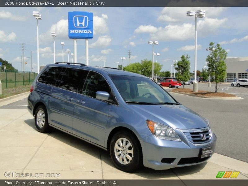 Ocean Mist Metallic / Gray 2008 Honda Odyssey EX-L