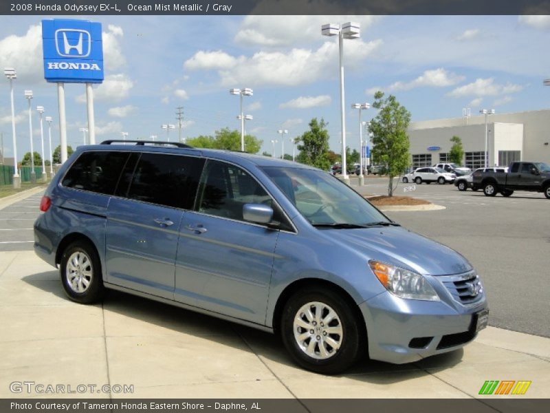 Ocean Mist Metallic / Gray 2008 Honda Odyssey EX-L