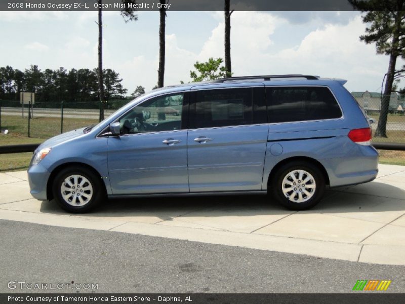Ocean Mist Metallic / Gray 2008 Honda Odyssey EX-L