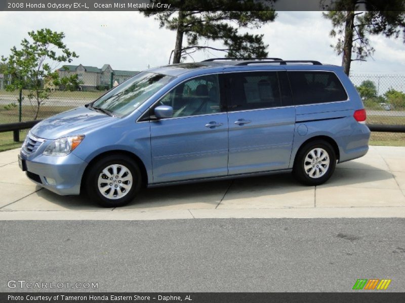 Ocean Mist Metallic / Gray 2008 Honda Odyssey EX-L