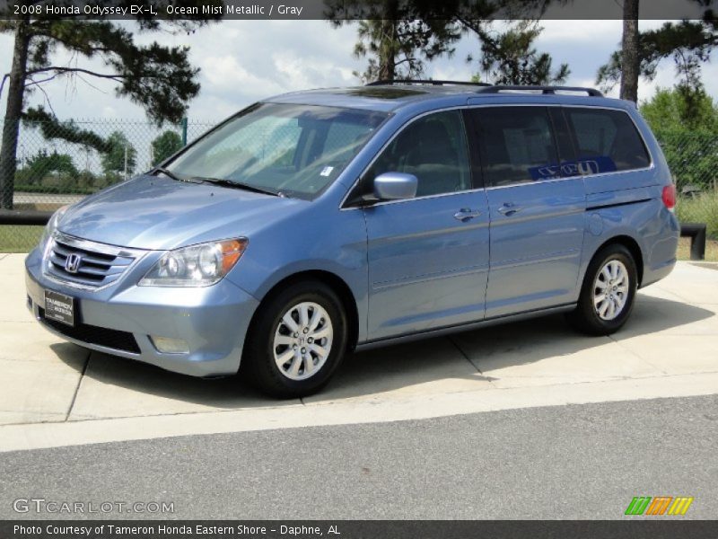 Ocean Mist Metallic / Gray 2008 Honda Odyssey EX-L