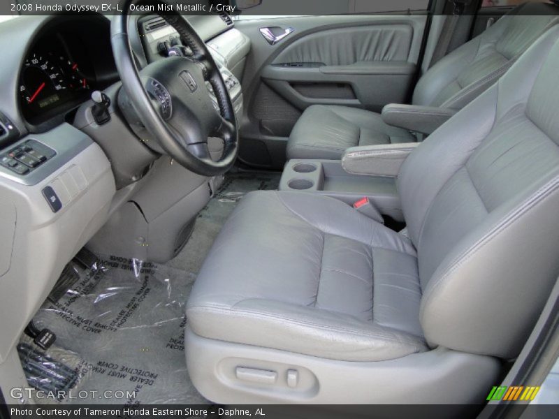 Ocean Mist Metallic / Gray 2008 Honda Odyssey EX-L