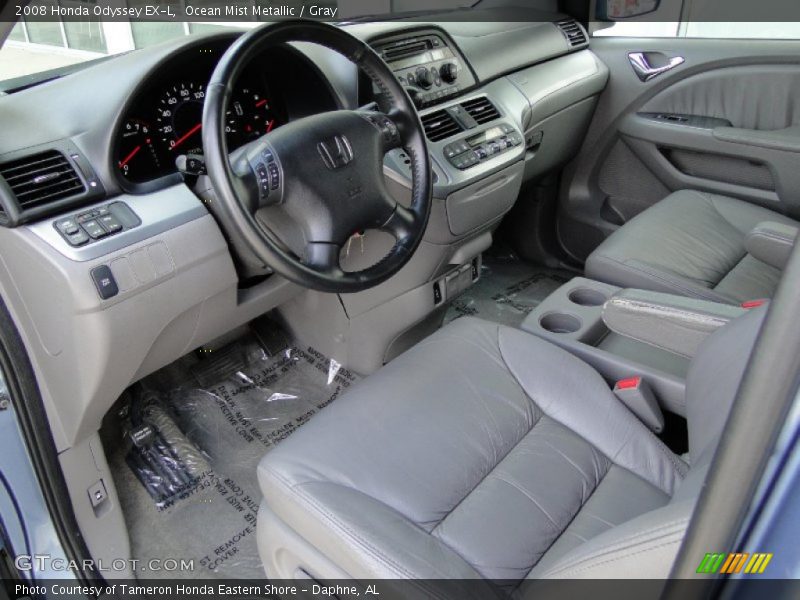 Ocean Mist Metallic / Gray 2008 Honda Odyssey EX-L
