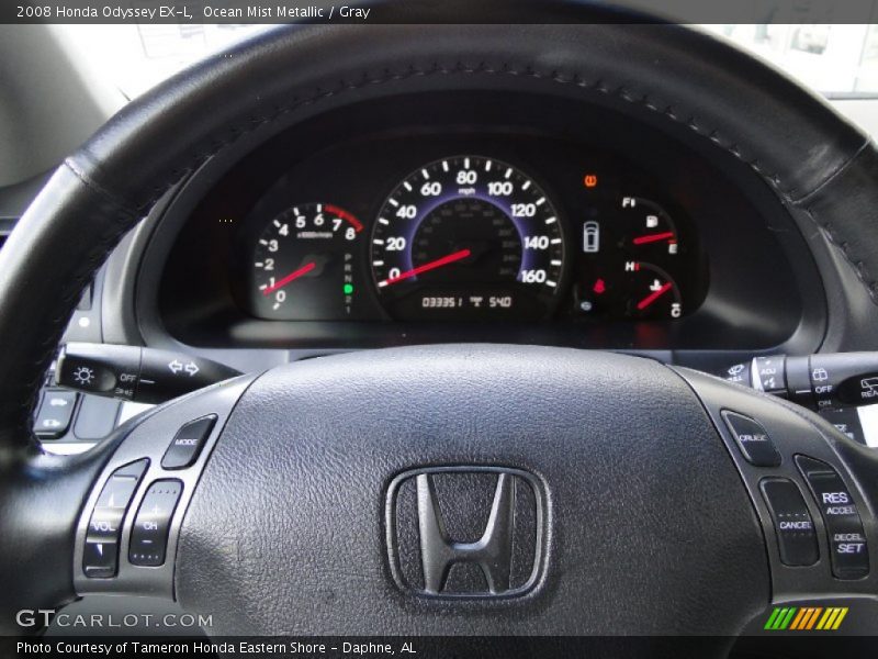 Ocean Mist Metallic / Gray 2008 Honda Odyssey EX-L