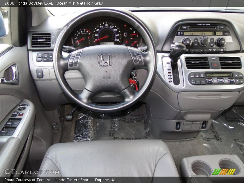 Ocean Mist Metallic / Gray 2008 Honda Odyssey EX-L