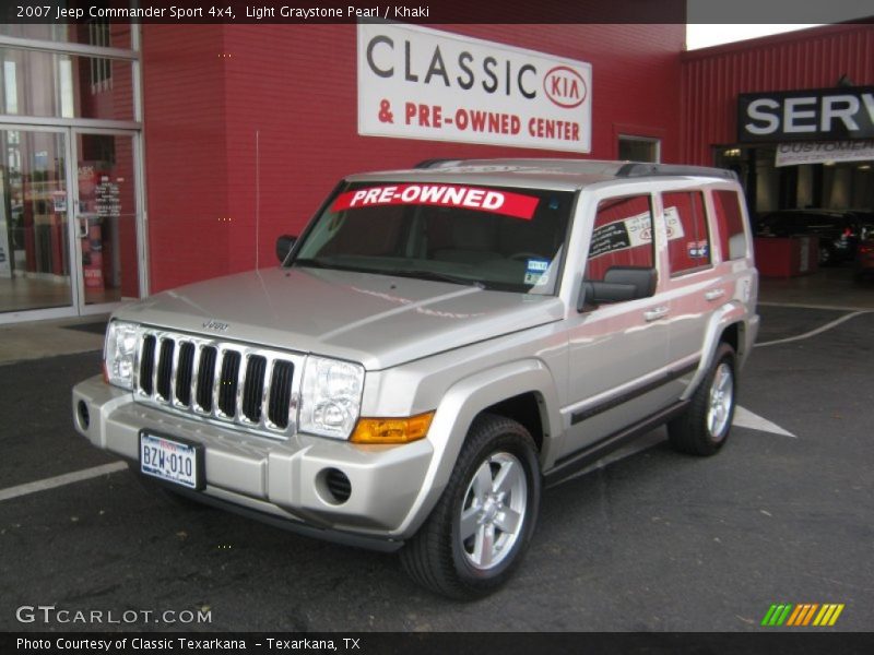 Light Graystone Pearl / Khaki 2007 Jeep Commander Sport 4x4