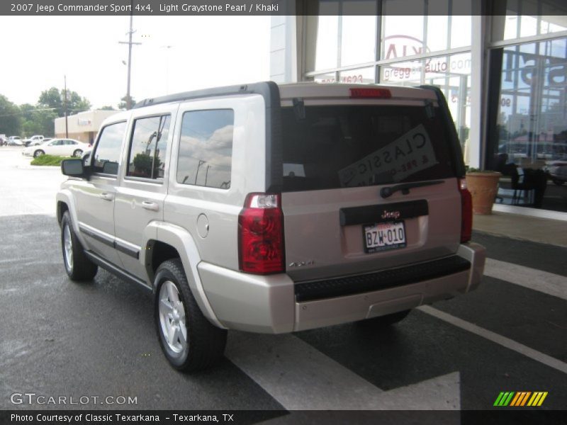 Light Graystone Pearl / Khaki 2007 Jeep Commander Sport 4x4