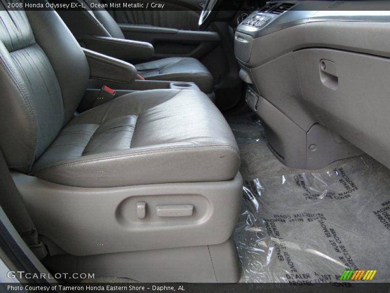Ocean Mist Metallic / Gray 2008 Honda Odyssey EX-L