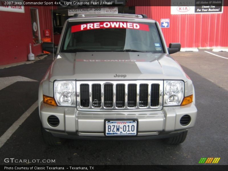 Light Graystone Pearl / Khaki 2007 Jeep Commander Sport 4x4