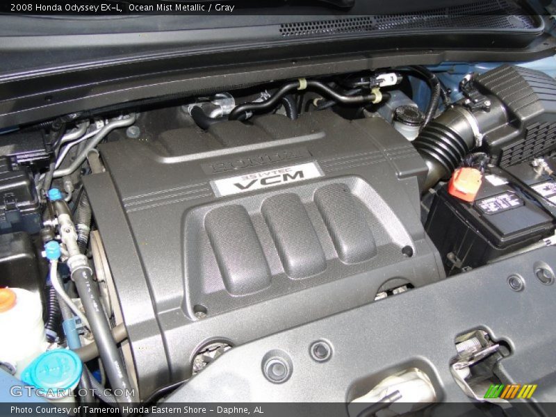 Ocean Mist Metallic / Gray 2008 Honda Odyssey EX-L