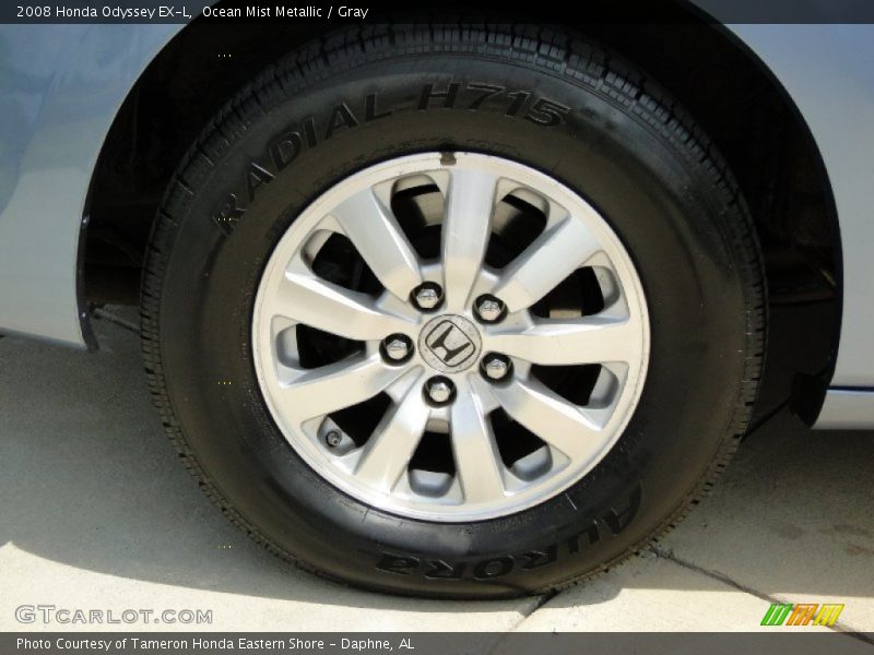 Ocean Mist Metallic / Gray 2008 Honda Odyssey EX-L