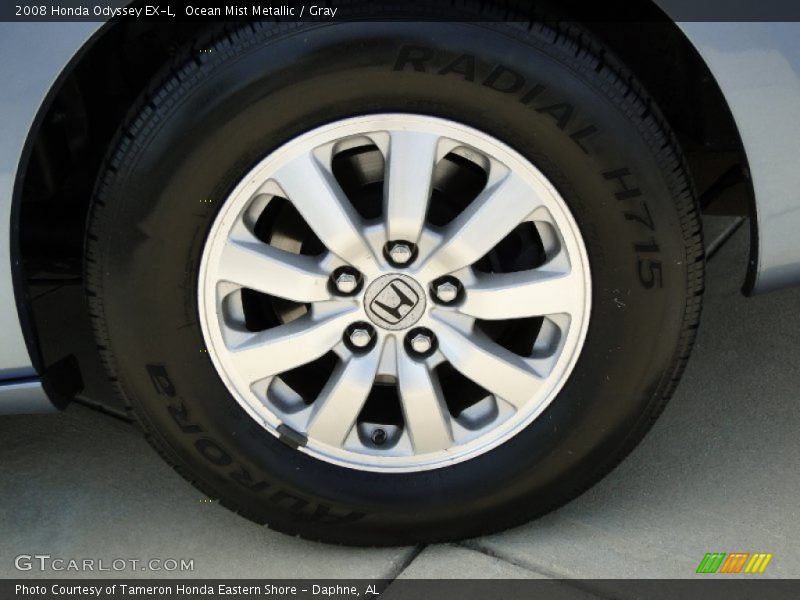 Ocean Mist Metallic / Gray 2008 Honda Odyssey EX-L