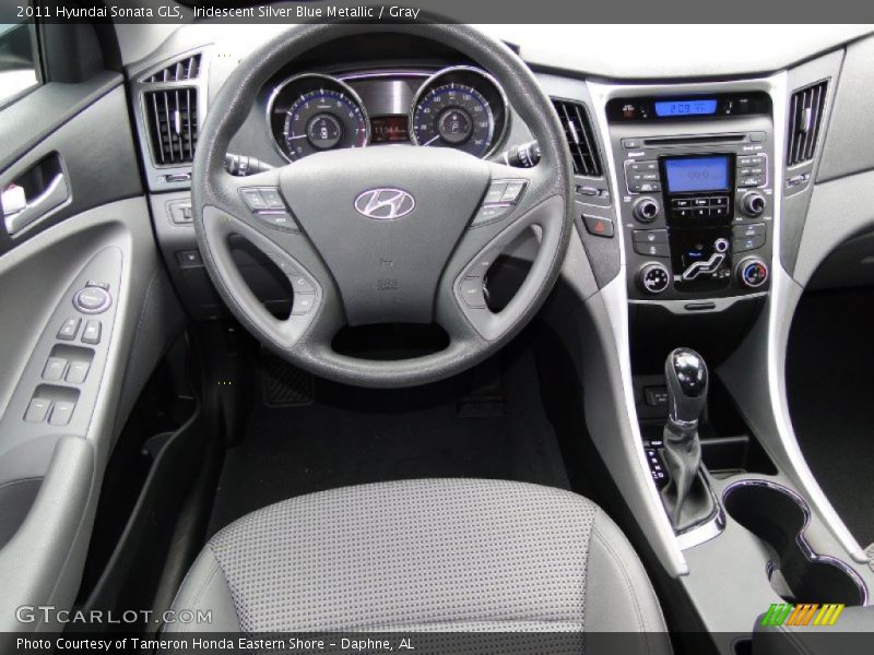 Iridescent Silver Blue Metallic / Gray 2011 Hyundai Sonata GLS