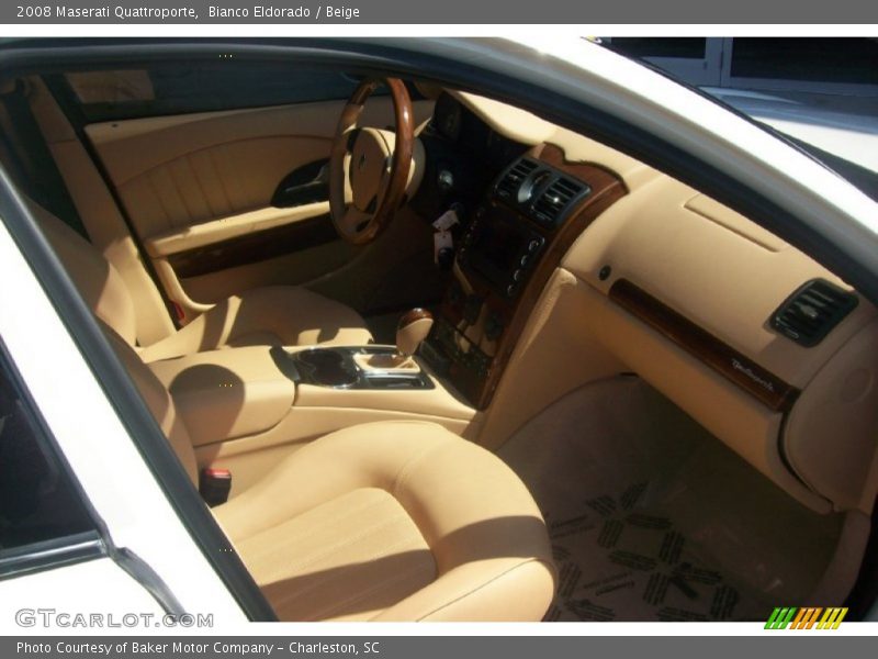 Bianco Eldorado / Beige 2008 Maserati Quattroporte