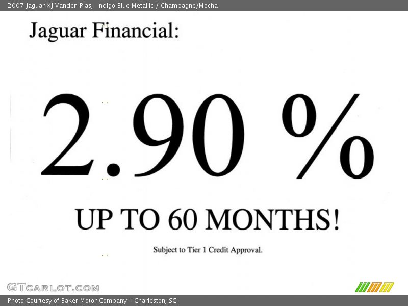 Indigo Blue Metallic / Champagne/Mocha 2007 Jaguar XJ Vanden Plas