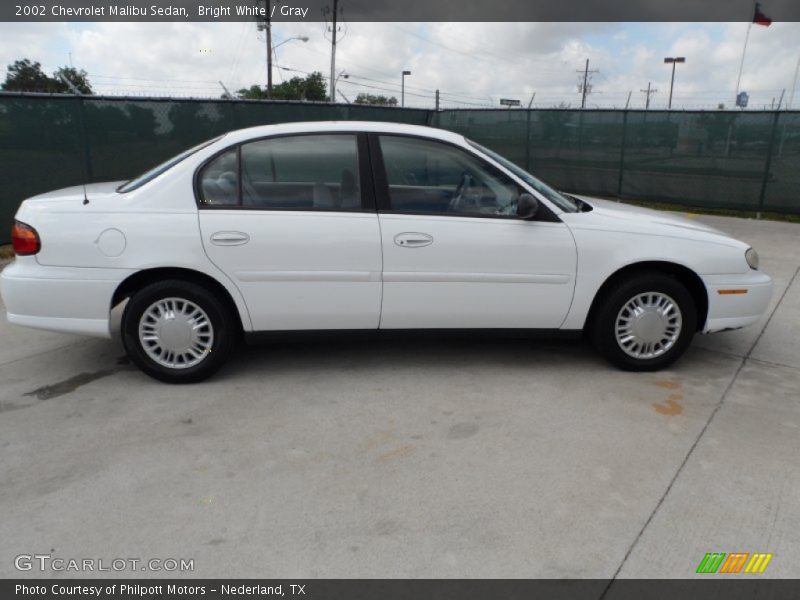 Bright White / Gray 2002 Chevrolet Malibu Sedan
