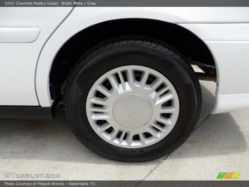 Bright White / Gray 2002 Chevrolet Malibu Sedan
