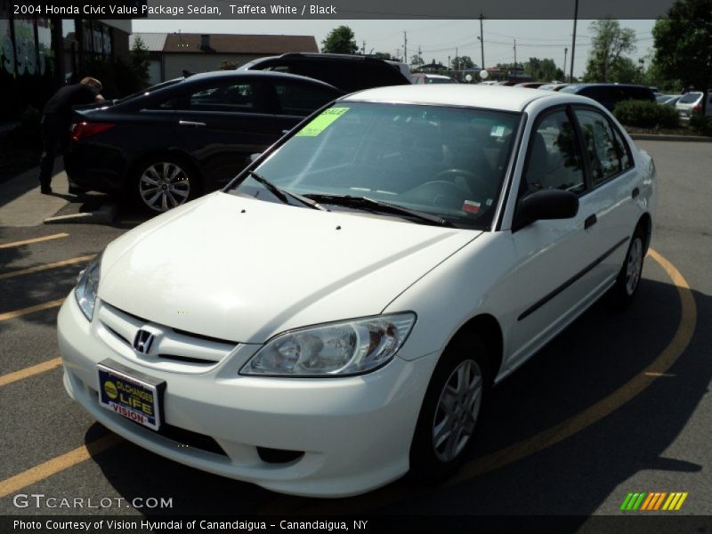 Taffeta White / Black 2004 Honda Civic Value Package Sedan