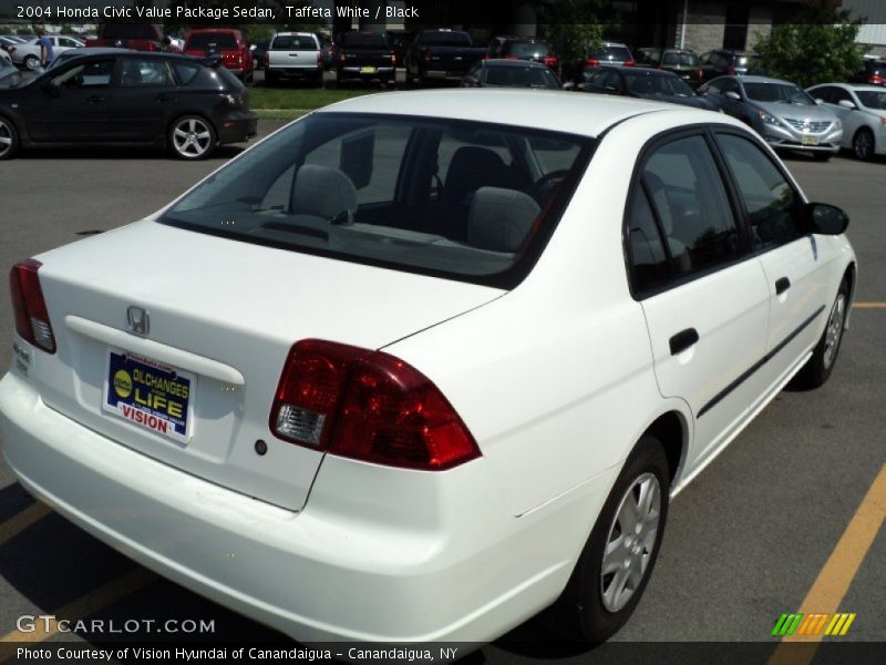 Taffeta White / Black 2004 Honda Civic Value Package Sedan