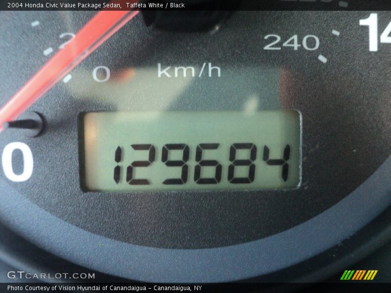 Taffeta White / Black 2004 Honda Civic Value Package Sedan