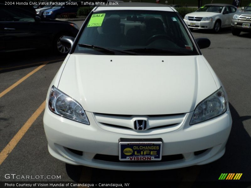 Taffeta White / Black 2004 Honda Civic Value Package Sedan