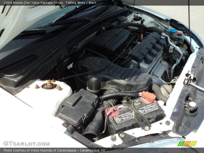 Taffeta White / Black 2004 Honda Civic Value Package Sedan