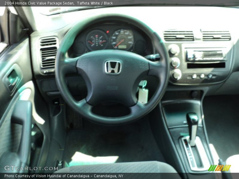 Taffeta White / Black 2004 Honda Civic Value Package Sedan