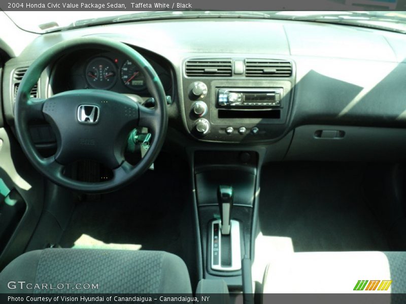 Taffeta White / Black 2004 Honda Civic Value Package Sedan