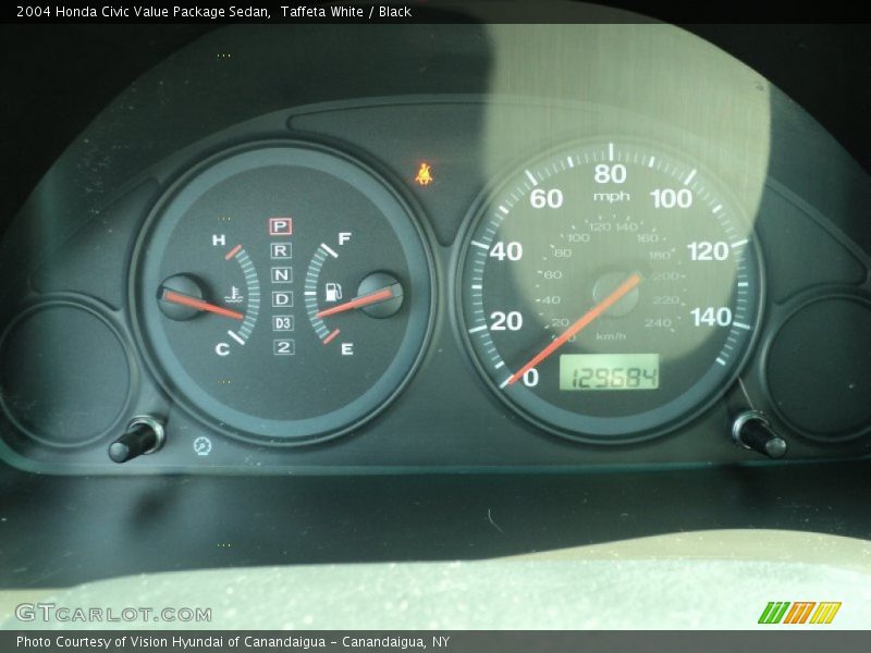 Taffeta White / Black 2004 Honda Civic Value Package Sedan