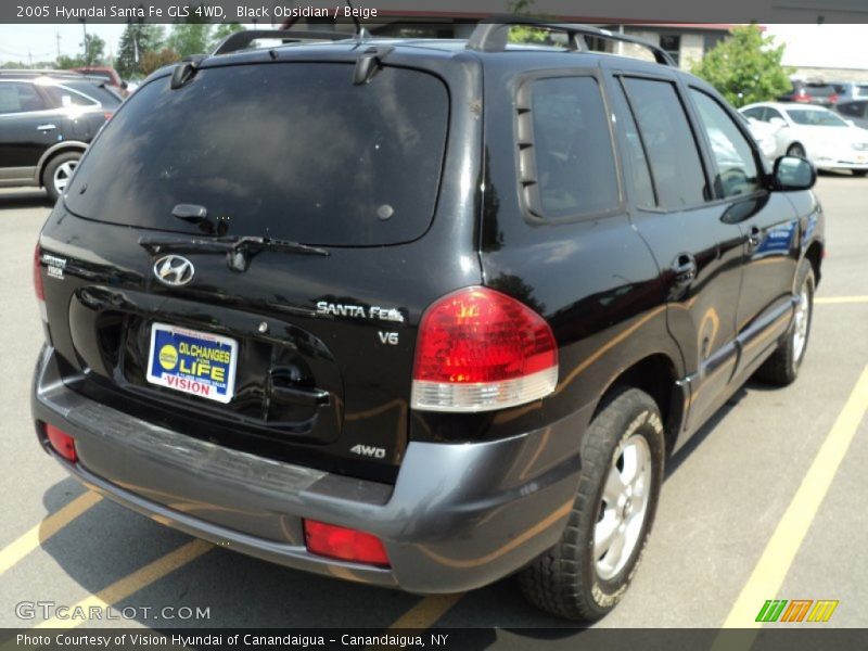 Black Obsidian / Beige 2005 Hyundai Santa Fe GLS 4WD
