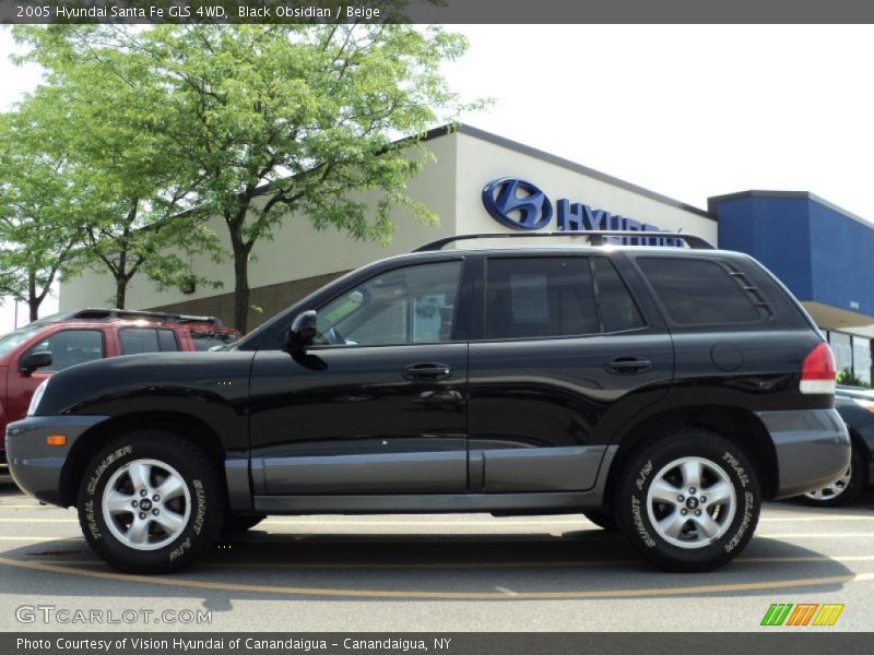 Black Obsidian / Beige 2005 Hyundai Santa Fe GLS 4WD