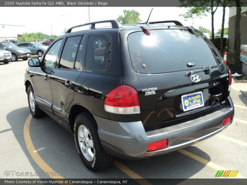 Black Obsidian / Beige 2005 Hyundai Santa Fe GLS 4WD