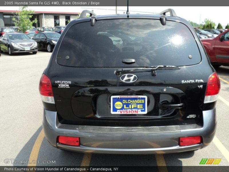 Black Obsidian / Beige 2005 Hyundai Santa Fe GLS 4WD