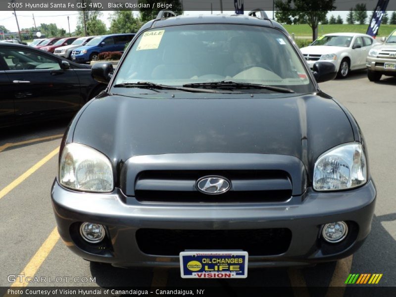 Black Obsidian / Beige 2005 Hyundai Santa Fe GLS 4WD