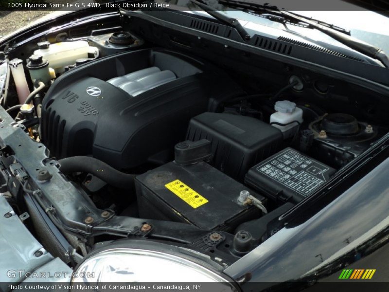 Black Obsidian / Beige 2005 Hyundai Santa Fe GLS 4WD