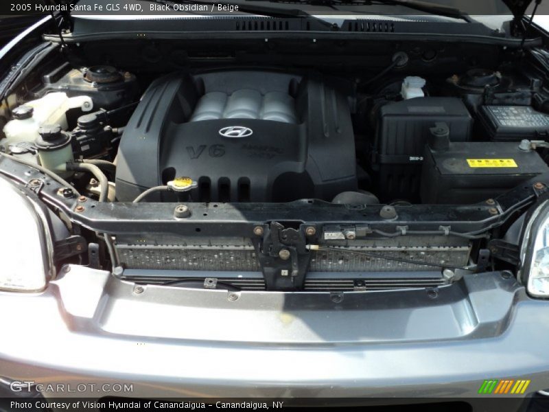 Black Obsidian / Beige 2005 Hyundai Santa Fe GLS 4WD