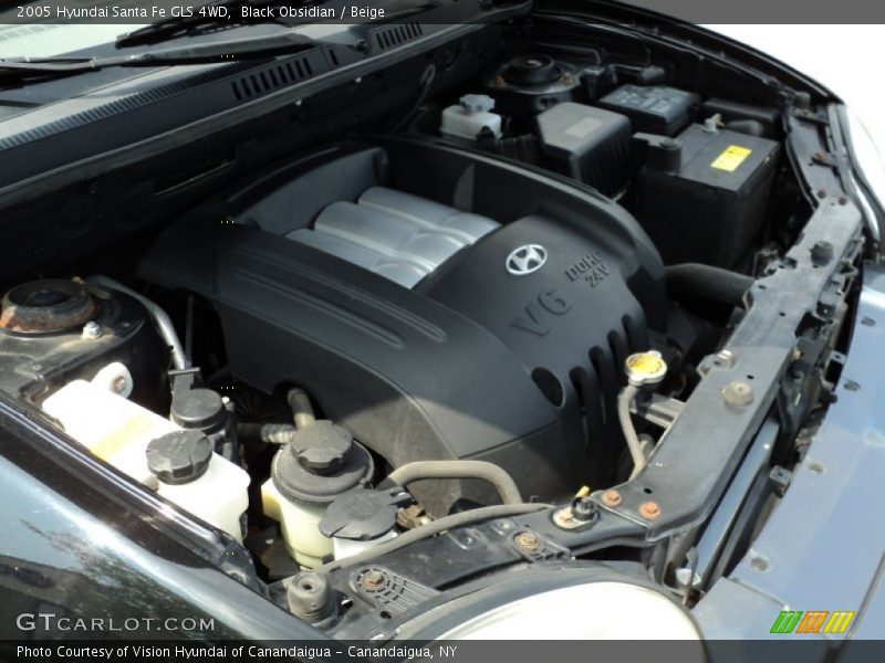 Black Obsidian / Beige 2005 Hyundai Santa Fe GLS 4WD