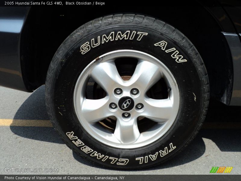 Black Obsidian / Beige 2005 Hyundai Santa Fe GLS 4WD