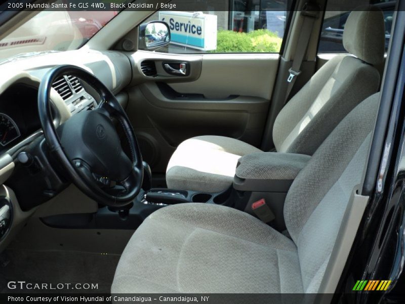 Black Obsidian / Beige 2005 Hyundai Santa Fe GLS 4WD