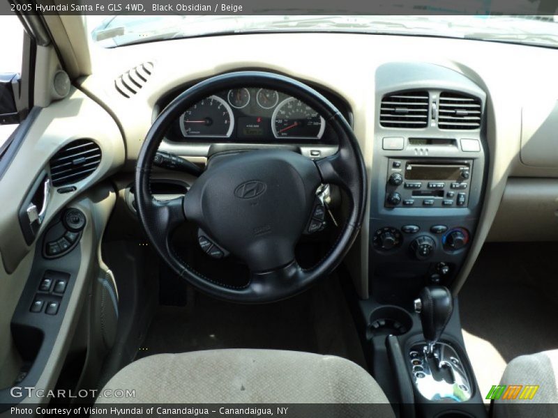 Black Obsidian / Beige 2005 Hyundai Santa Fe GLS 4WD