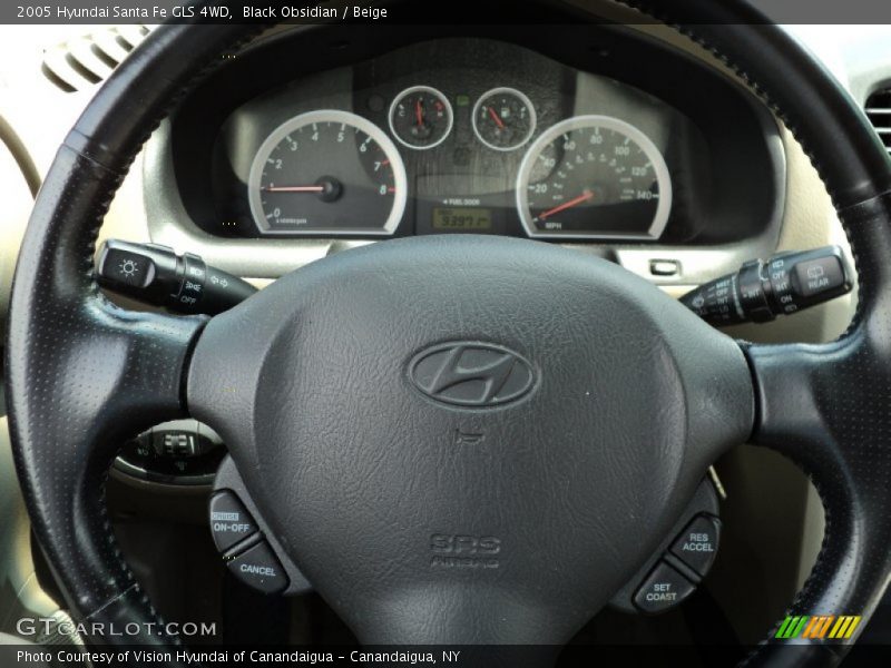 Black Obsidian / Beige 2005 Hyundai Santa Fe GLS 4WD